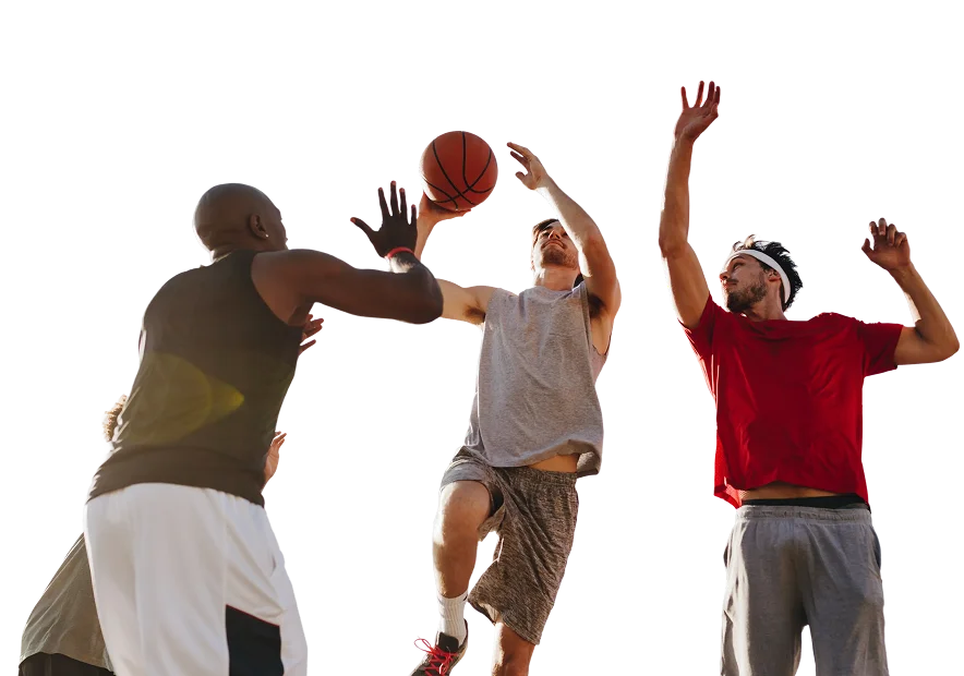 healthy backetball players